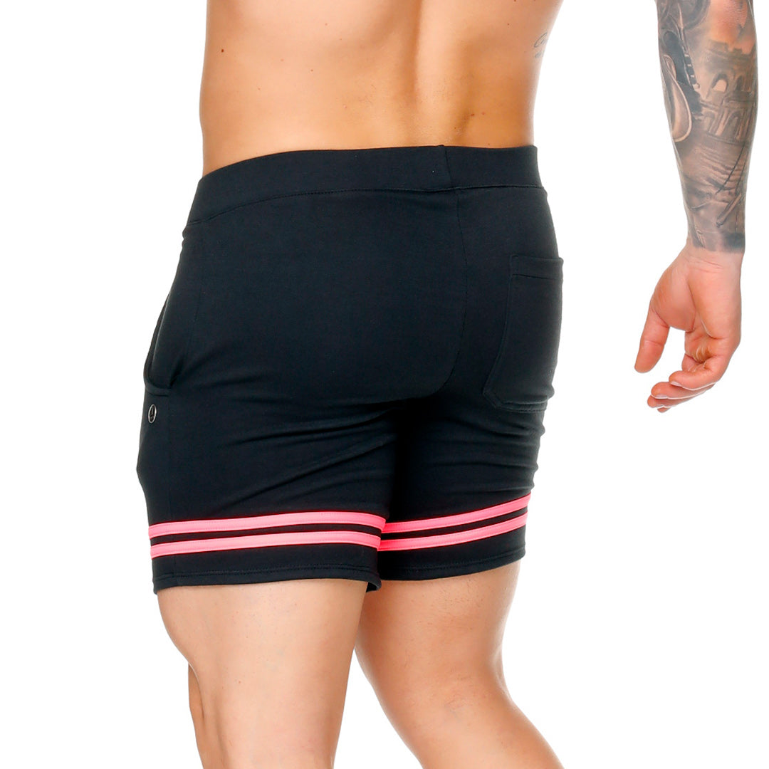 MEDIEVAL CANDY SHORT - Pantaloneta corta negra para hombres