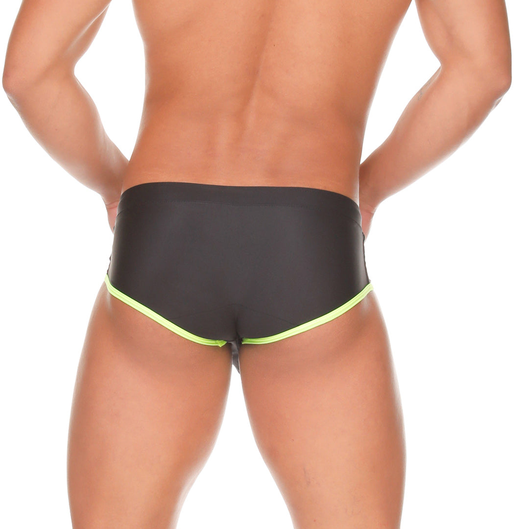Medieval Yellow Swim Trunk vista posterior de Gigo Underwear