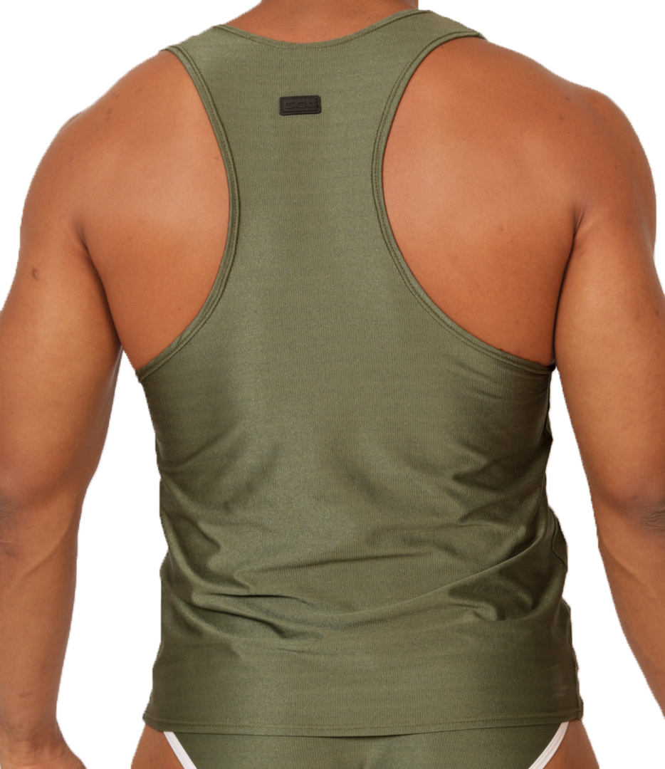 MIX GREEN TANK - Camisilla Deportiva Masculina en Colores Modernos