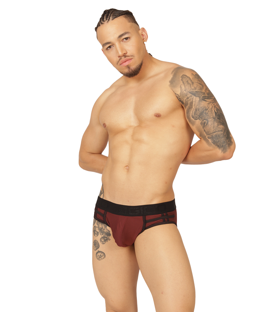 MIX WINE BRIEF - Brief Masculino Audaz con Pretina Contraste