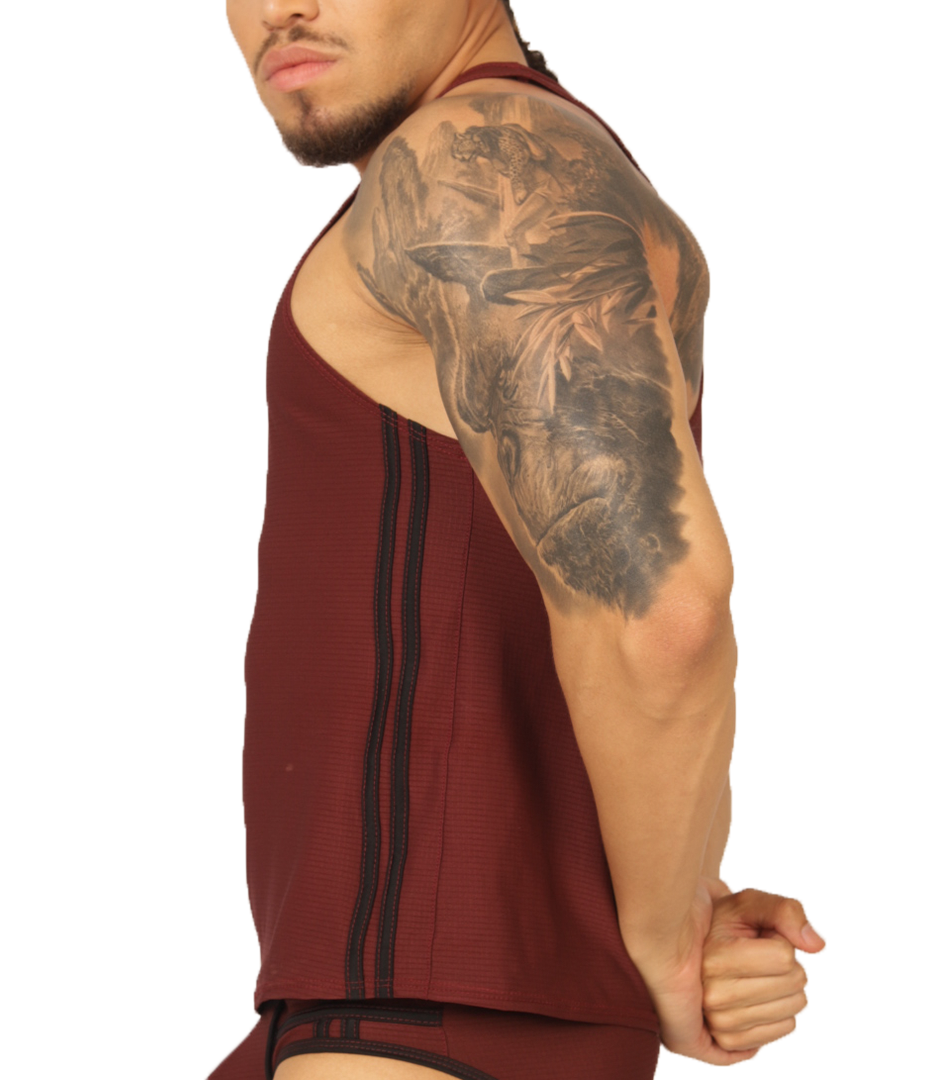 MIX WINE TANK - Camisilla Deportiva Masculina en Colores Modernos