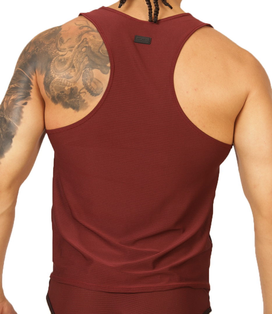 MIX WINE TANK - Camisilla Deportiva Masculina en Colores Modernos