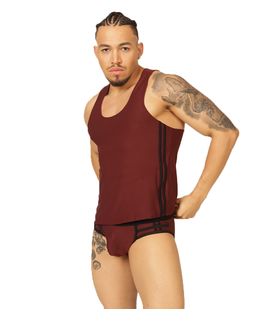 MIX WINE TANK - Camisilla Deportiva Masculina en Colores Modernos