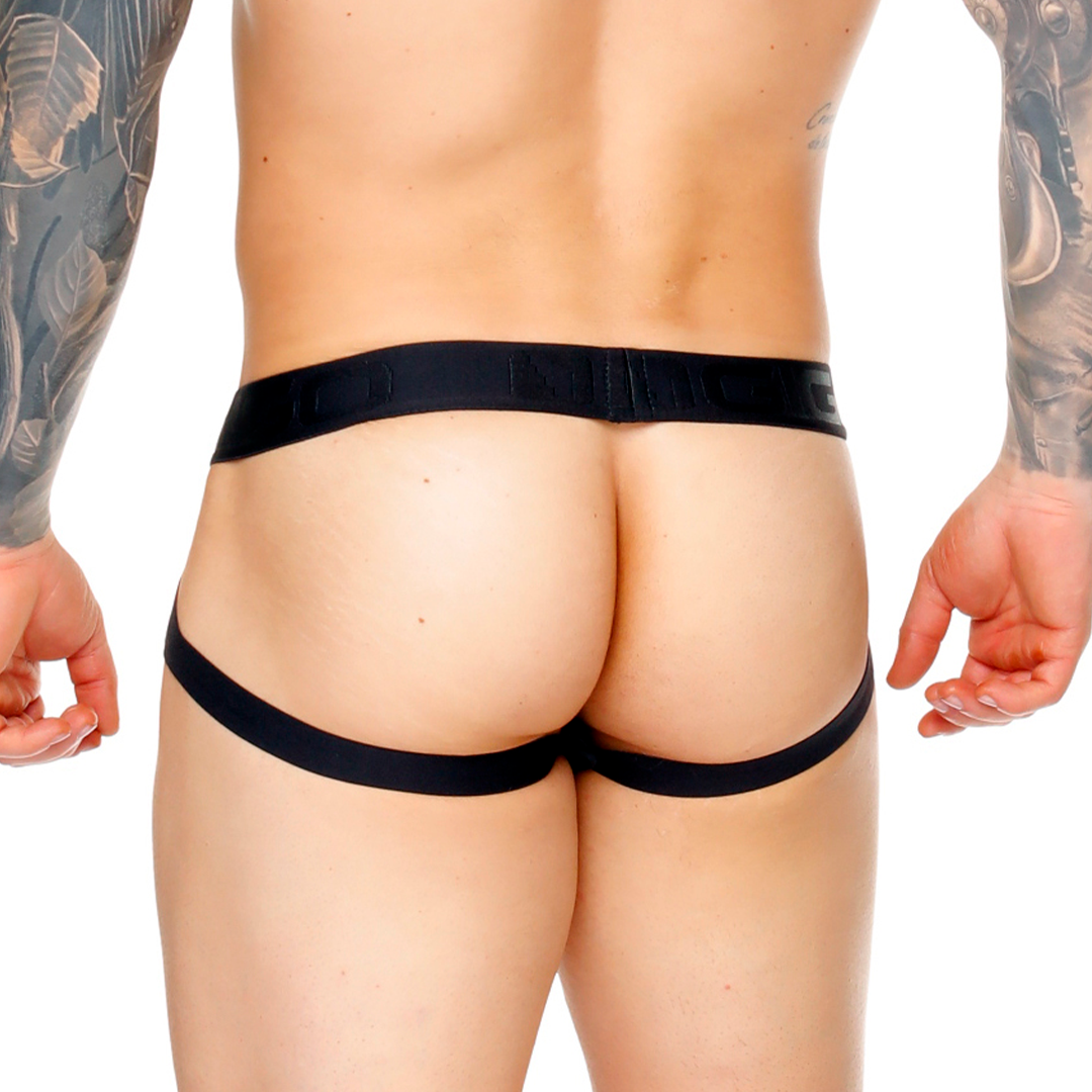 Morocco Black Brief Jockstrap en modelo de Gigo Underwear