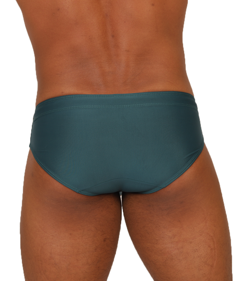 NICE GREEN SWIMBRIEF - Brief Masculino Audaz con Pretina Contraste
