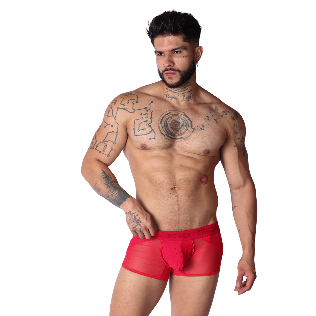 Panel Red Trunk en modelo de Gigo Underwear
