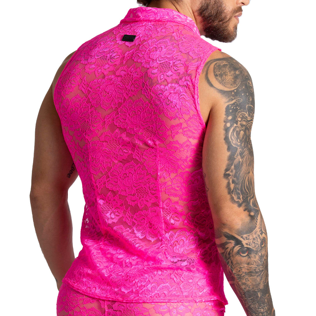 Paradise Fucshia Shirt vista frontal de Gigo Underwear