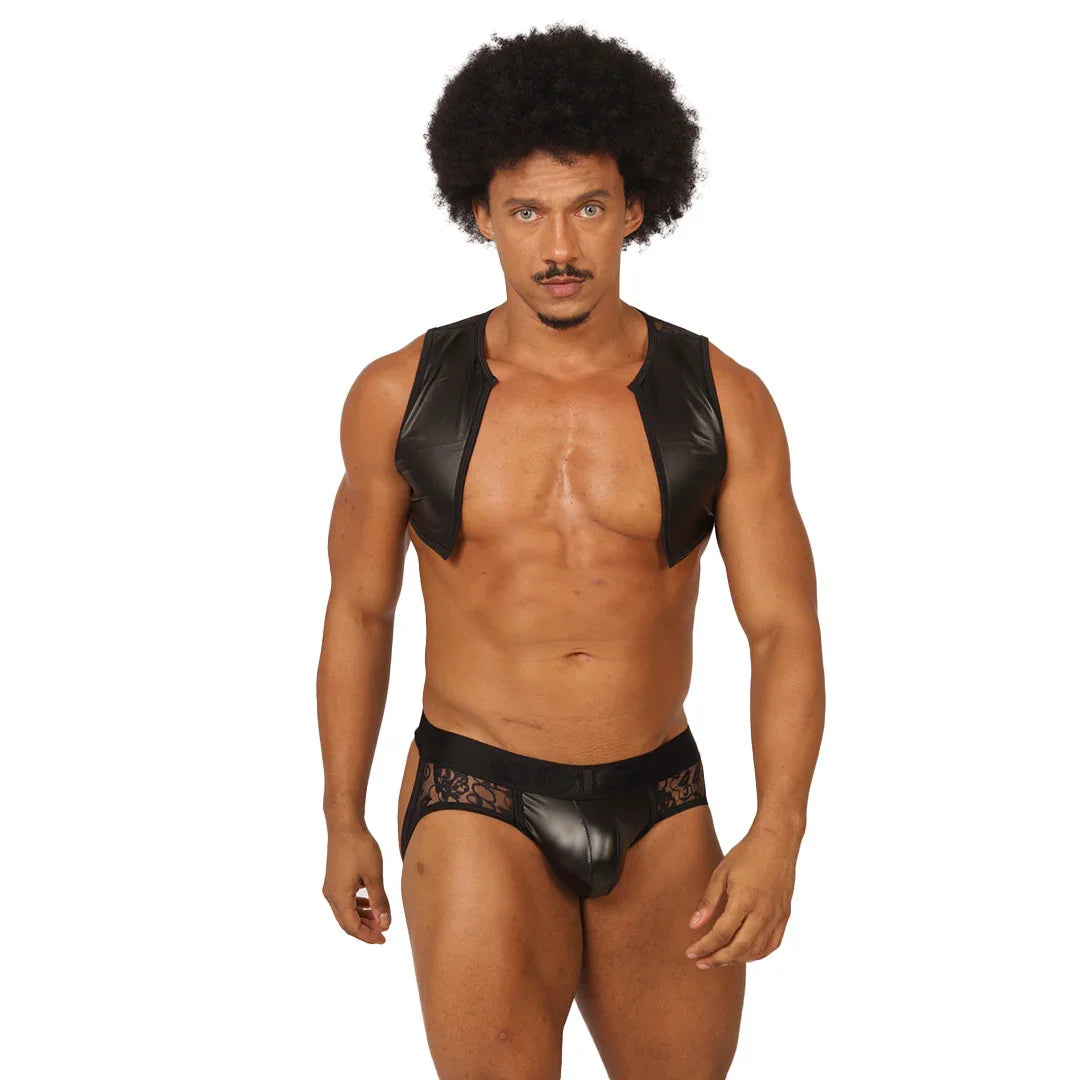 PASSIONE BLACK VEST HARNESS - Gigo Underwear Colombia