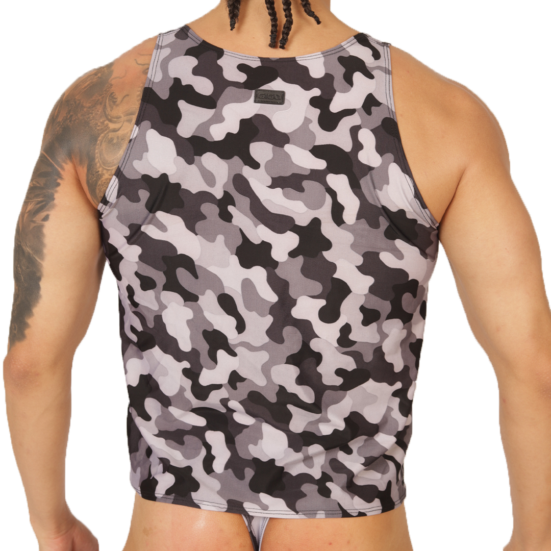 RANK CAMOUFLAGED TANK - Camisilla Deportiva Masculina en Colores Modernos