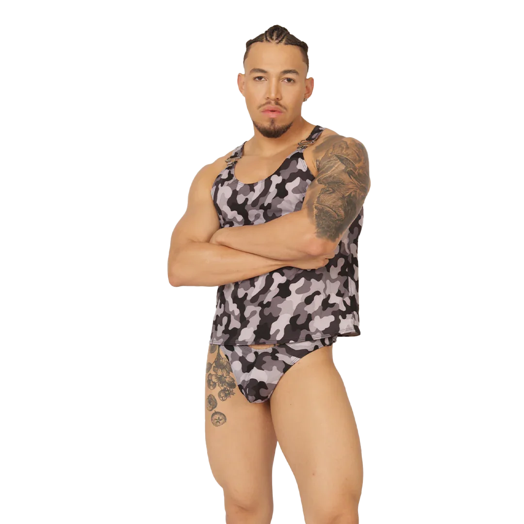 RANK CAMOUFLAGED TANK - Gigo Underwear Colombia