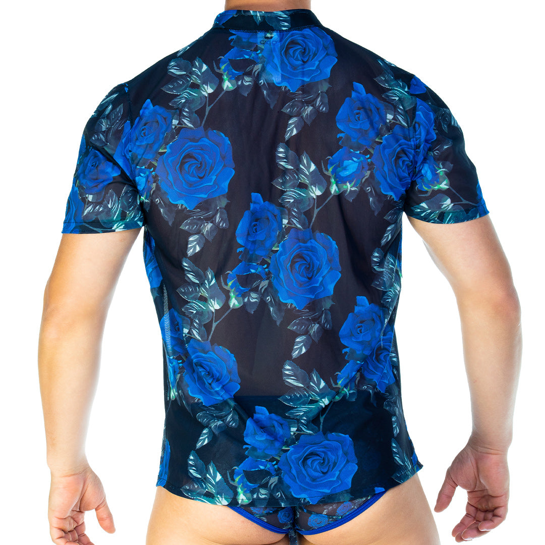 Rose Blue Shirt vista posterior de Gigo Underwear