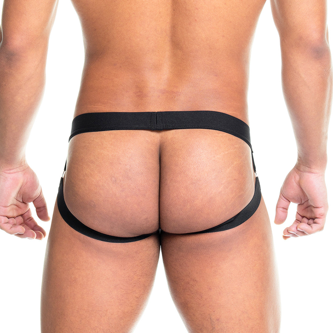 Skin Black Jockstrap vista posterior de Gigo Underwear