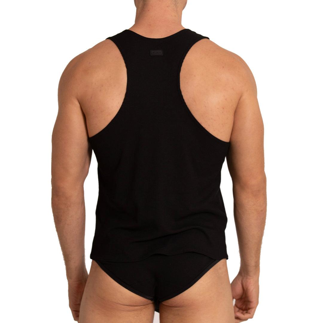 SOFT BLACK TANK - Gigo Underwear Colombia