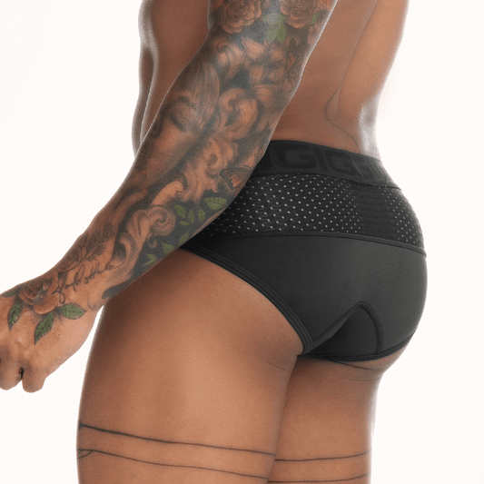 STRECH BLACK BRIEF - Gigo Underwear Colombia