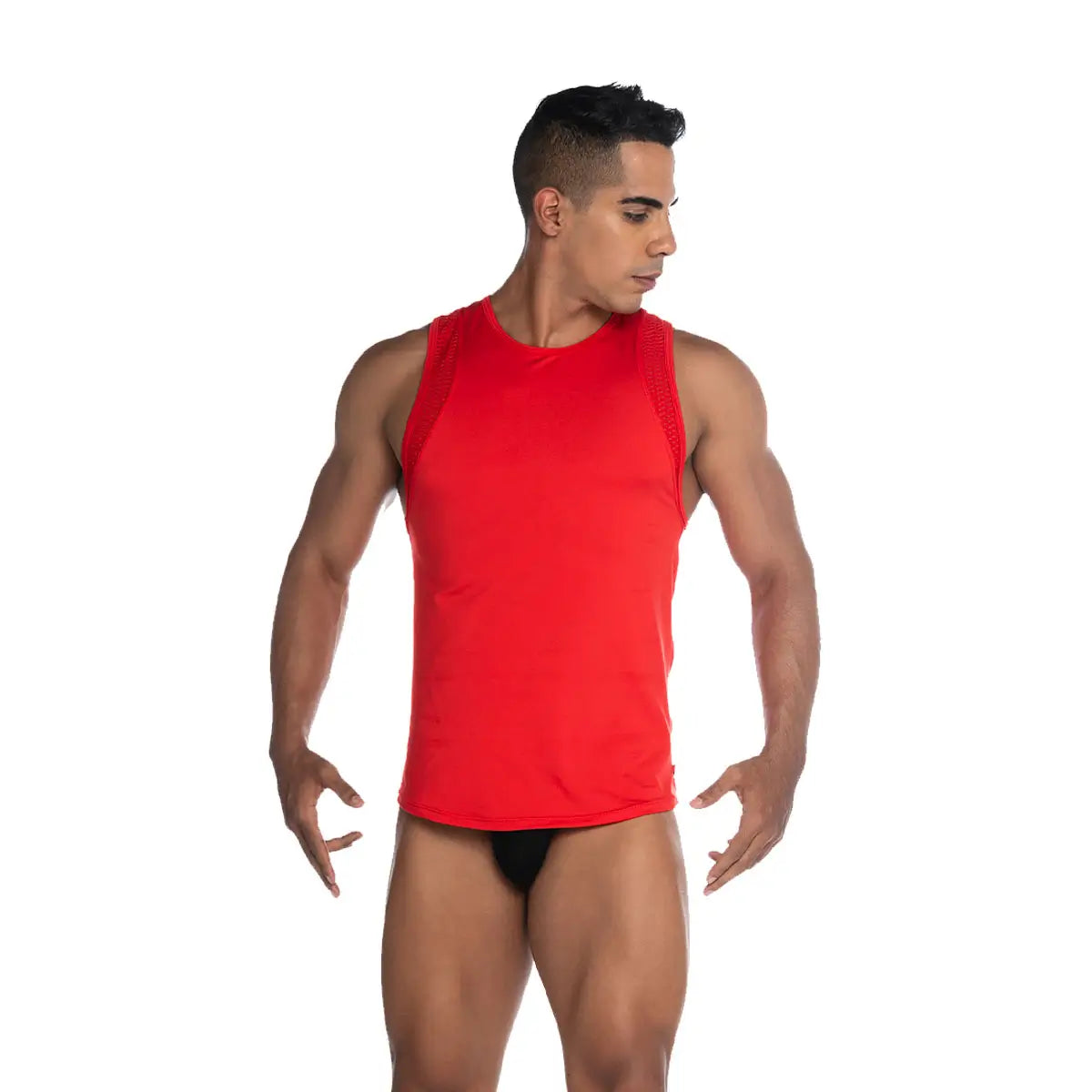 Strech Red Tank vista posterior de Gigo Underwear