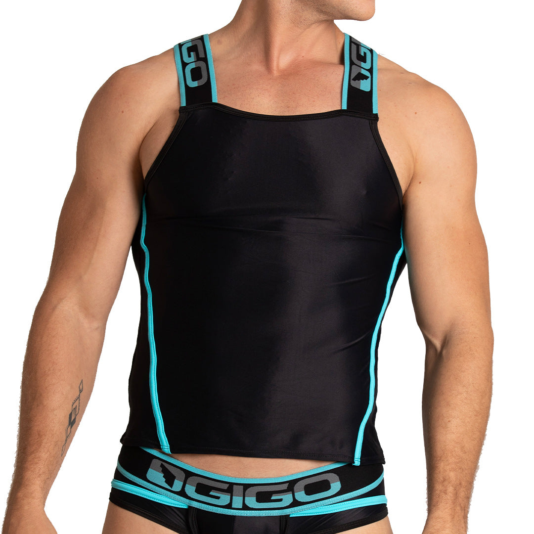 Style Black Tank vista posterior de Gigo Underwear