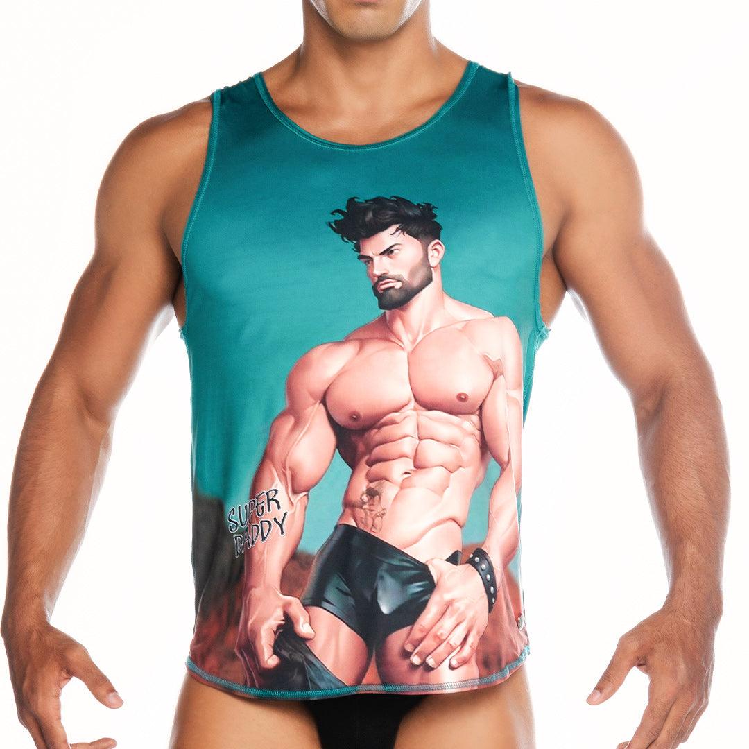 SUPER DADDY BLUE TANK - Gigo Underwear Colombia