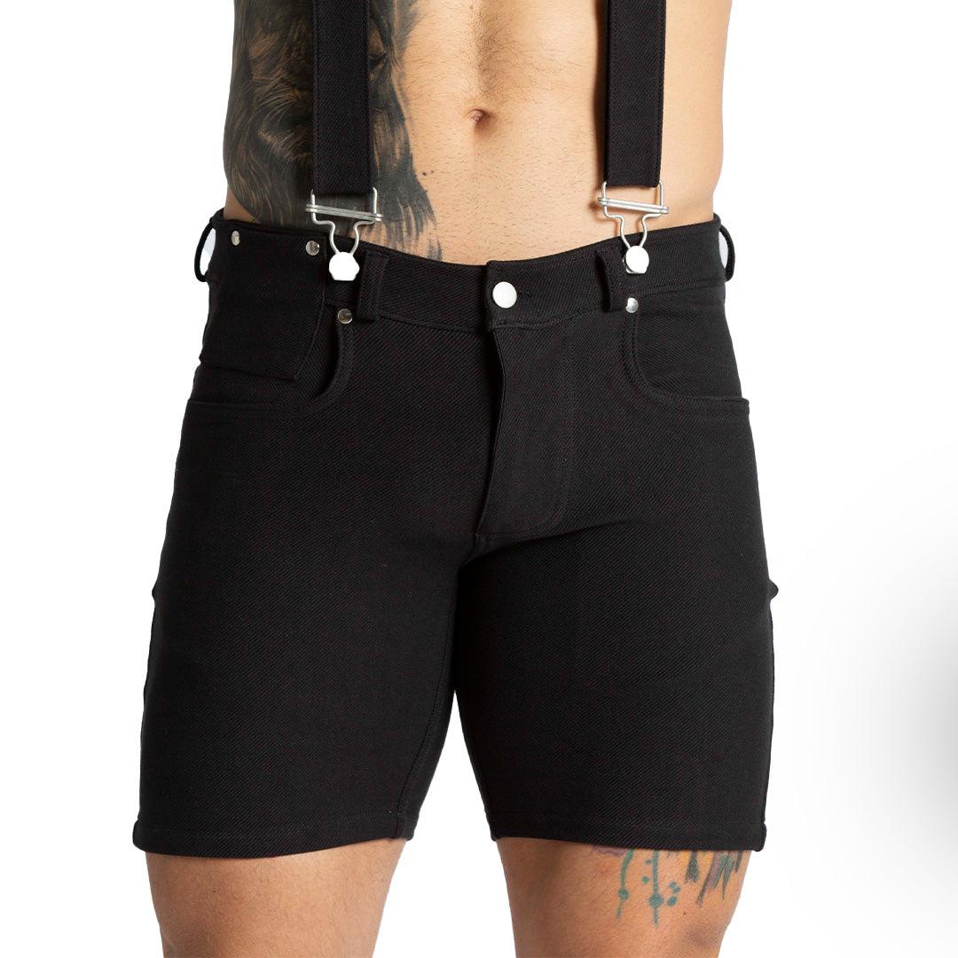 SUSPENDERS BLACK SHORT - Gigo Underwear Colombia