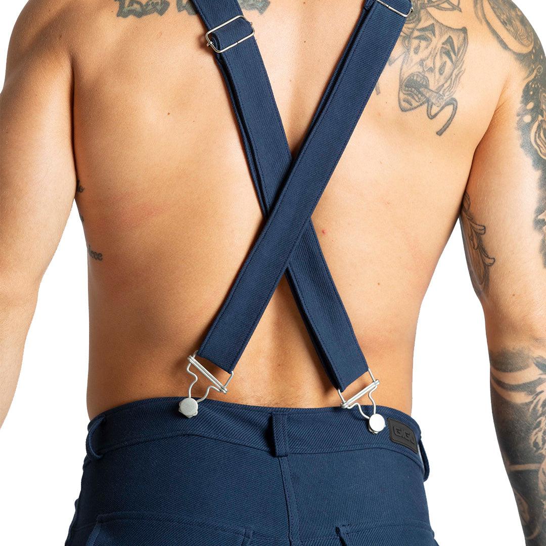 SUSPENDERS BLUE SHORT - Gigo Underwear Colombia