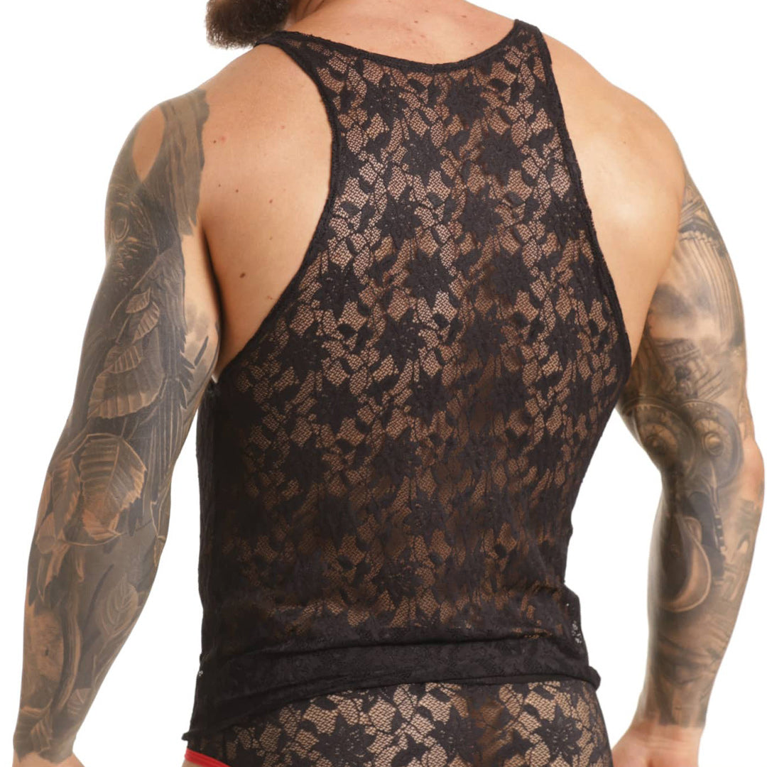 Vibrant Black Tank vista posterior de Gigo Underwear