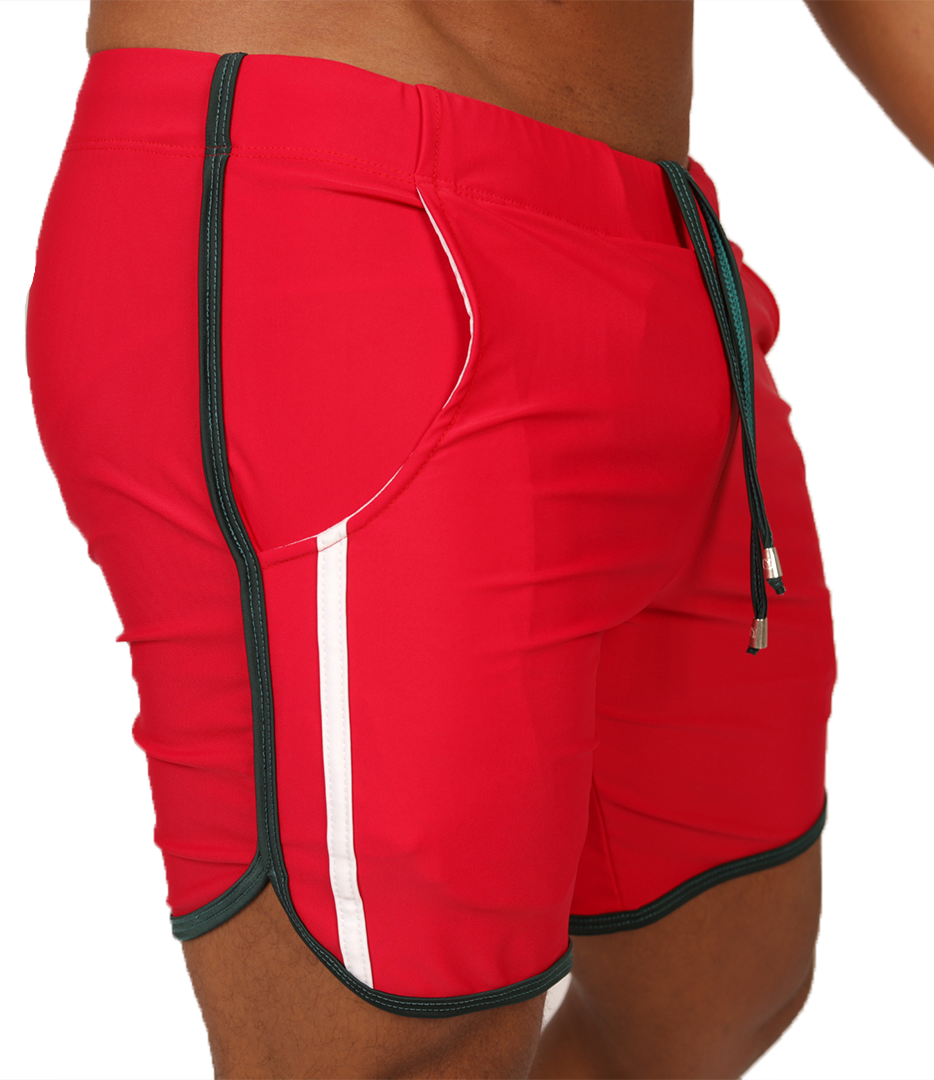 Pantaloneta de baño Nice Red para hombre de Gigo Underwear