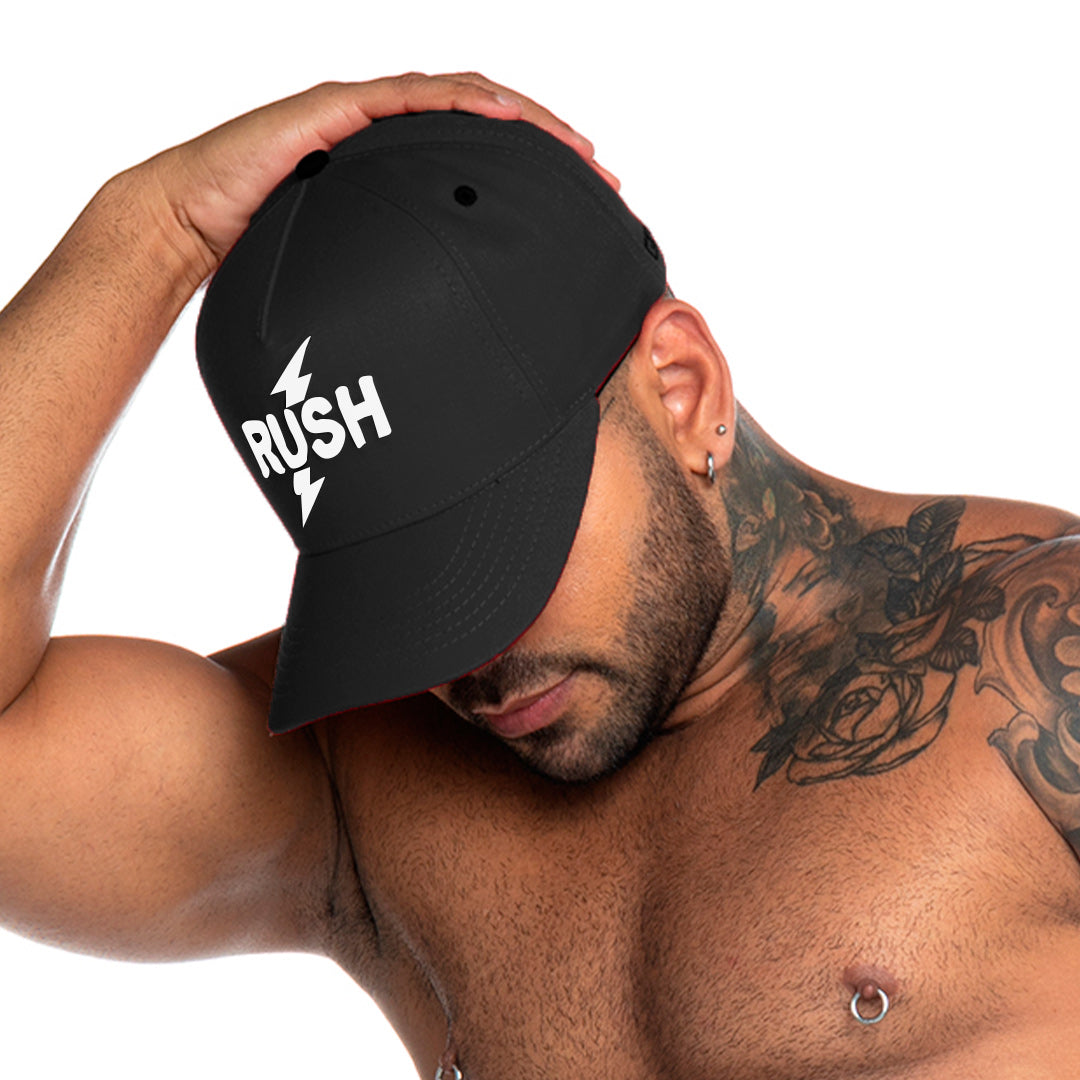 Gorra negra Rush para hombre de Gigo Underwear