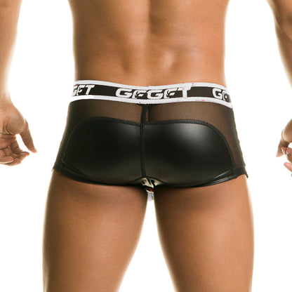 1 Fetiche White Trunk Zipper vista posterior de Gigo Underwear