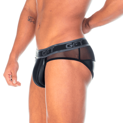 2 Fetiche Black Brief vista frontal de Gigo Underwear