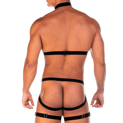 2 Fetiche Black Harness vista frontal de Gigo Underwear