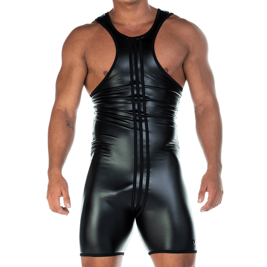 2 FETICHE BLACK SINGLET - Gigo Underwear Colombia