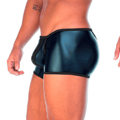2 Fetiche Black Zipper Trunk vista frontal de Gigo Underwear