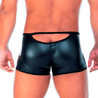 2 Fetiche Black Zipper Trunk vista posterior de Gigo Underwear