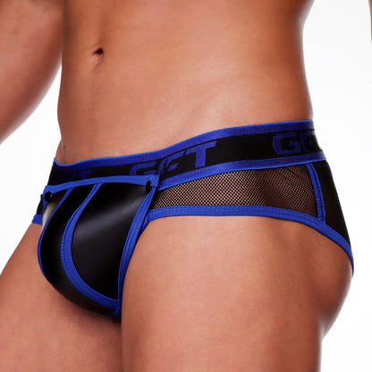 Fetish Blue Brief vista frontal de Gigo Underwear