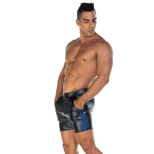 2 FETICHE BLUE SHORT - Gigo Underwear Colombia