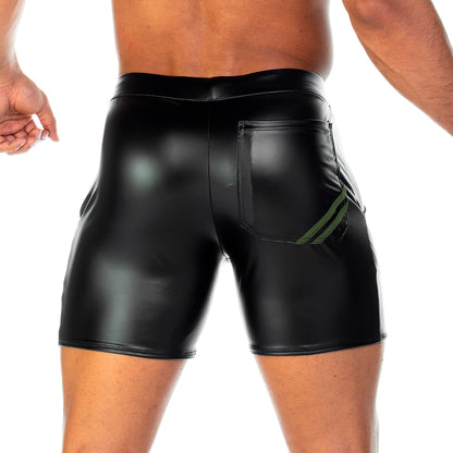 2 Fetiche Green Short vista frontal de Gigo Underwear