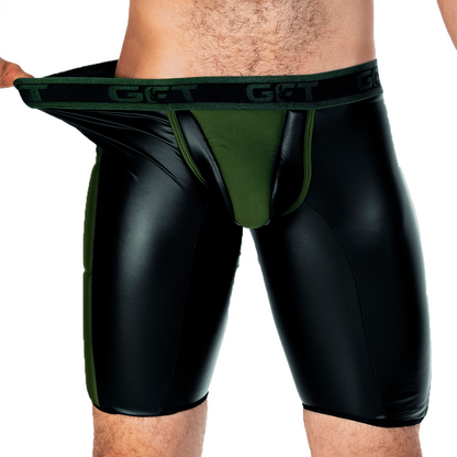 2 Fetiche Green Trunk Long vista frontal de Gigo Underwear