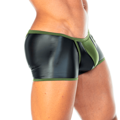 2 Fetiche Green Trunk vista frontal de Gigo Underwear