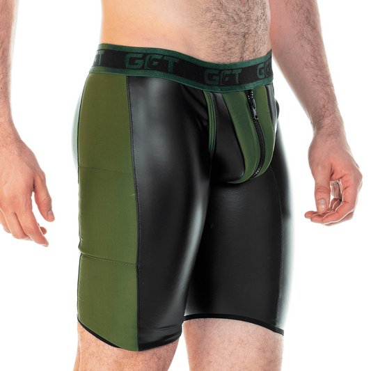 2 Fetiche Green Zipper Trunk Long de Gigo Underwear
