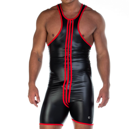2 Fetiche Red Singlet vista frontal de Gigo Underwear