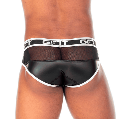 2 Fetiche White Brief vista posterior de Gigo Underwear