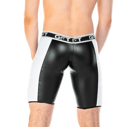 2 Fetiche White Zipper Trunk Long vista posterior de Gigo Underwear