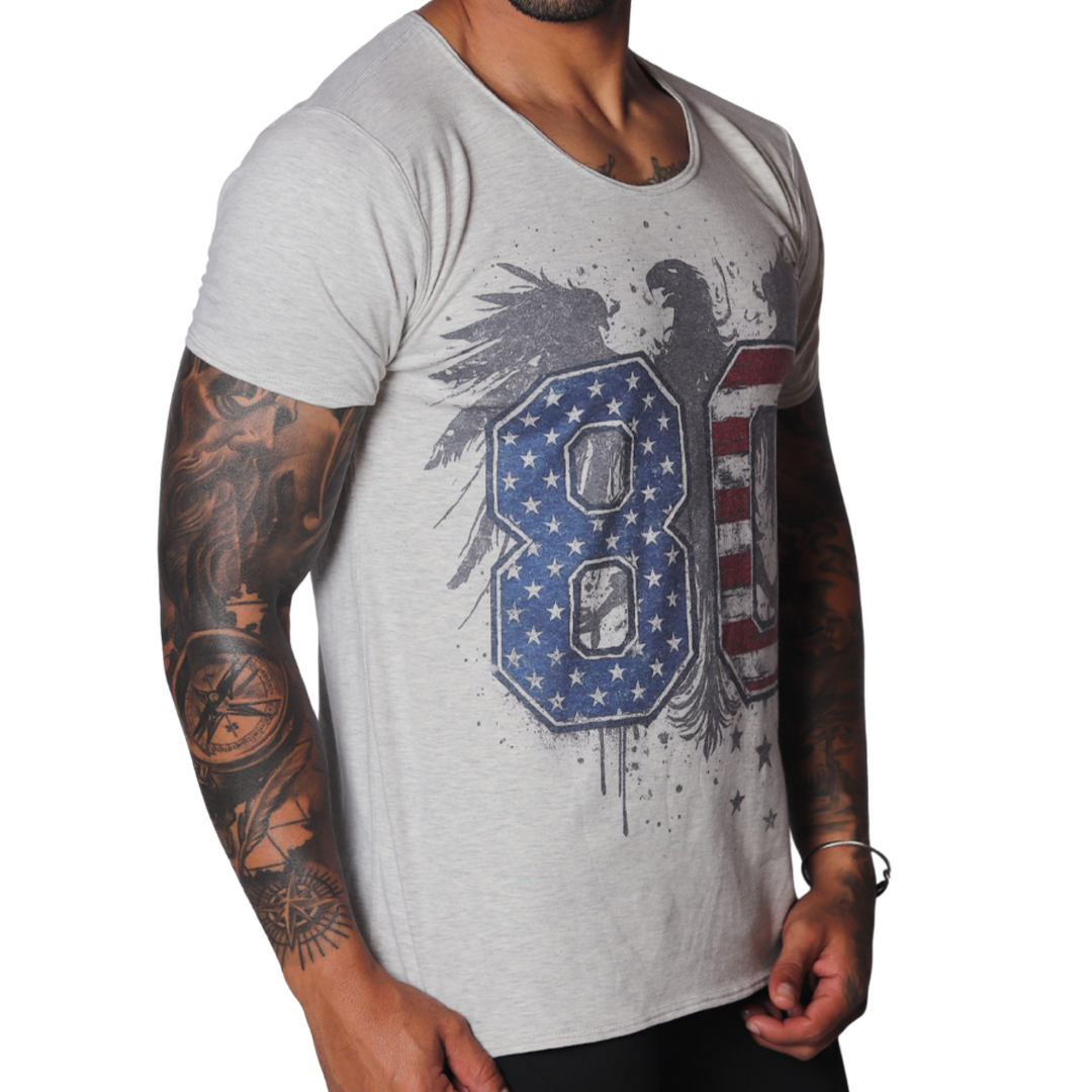 80 Tshirt vista frontal de Gigo Underwear