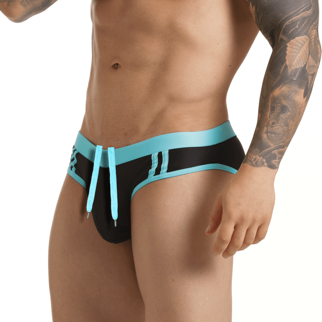 ACTIVE BLACK BLUE SWIM BRIEF - Gigo Underwear Colombia