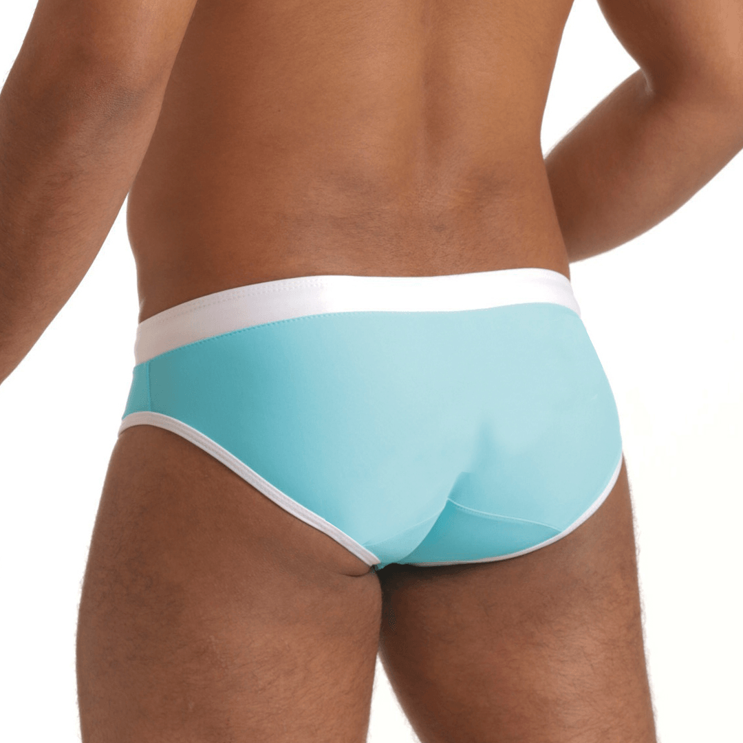 ACTIVE BLUE WHITE SWIM BRIEF - Gigo Underwear Colombia