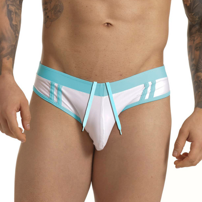 Active White Blue Swim Brief de Gigo Underwear