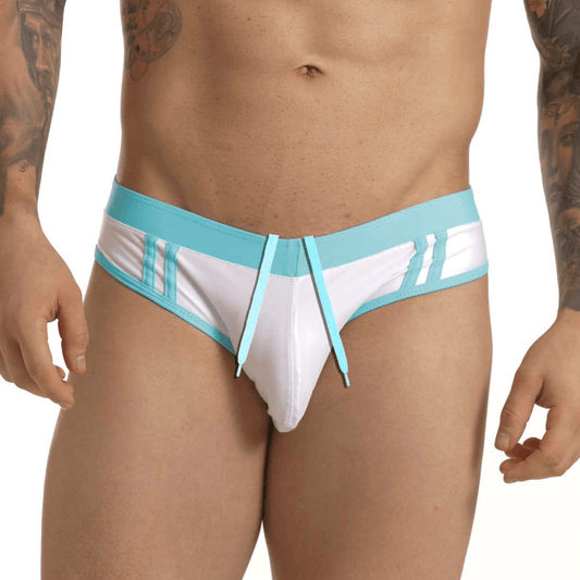 ACTIVE WHITE BLUE SWIM BRIEF - Gigo Underwear Colombia