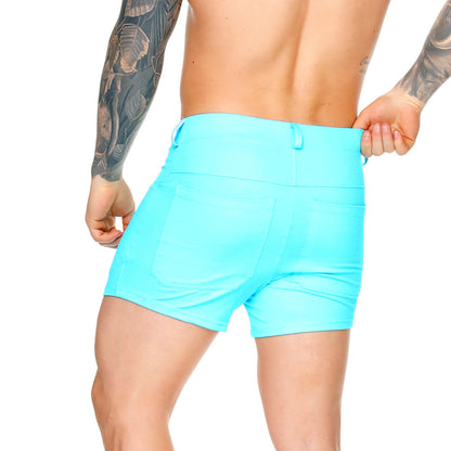 African Blue Sexyshort vista posterior de Gigo Underwear