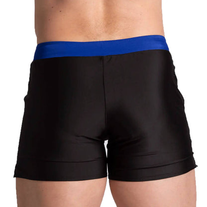 Alfa Black Blue Beachwear vista posterior de Gigo Underwear
