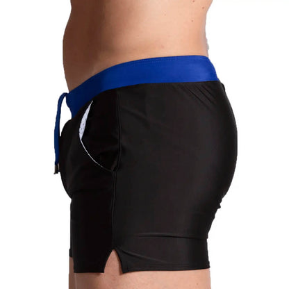 Alfa Black Blue Beachwear vista frontal de Gigo Underwear