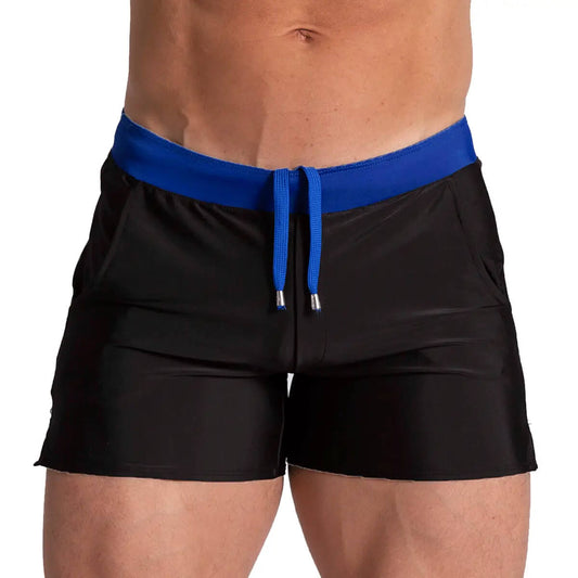ALFA BLACK BLUE BEACHWEAR - Gigo Underwear Colombia